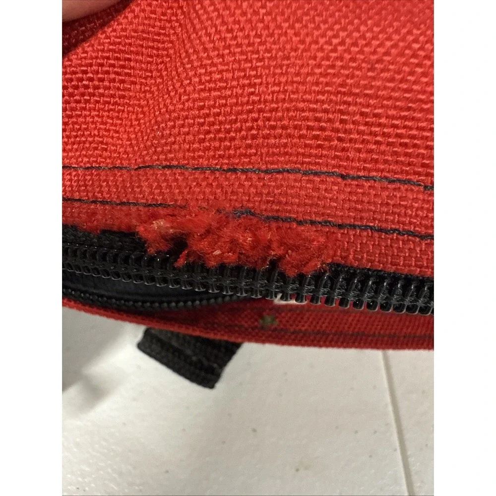 LL Bean Vintage Cycling Saddle Bags Bicycle Mountain Bike Camping Red Ddbl Strap